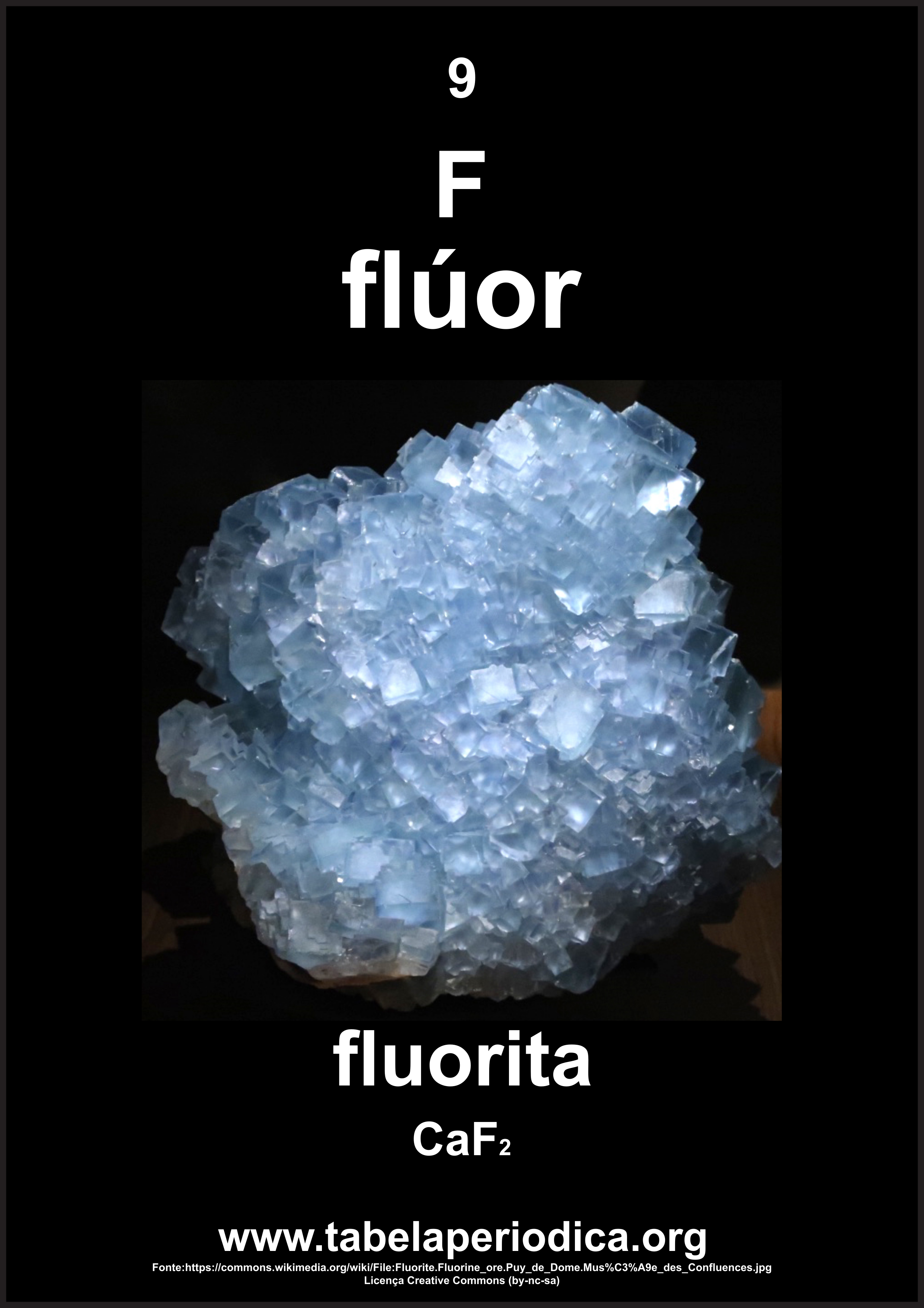 Flúor no mineral fluorita | Imagens da Tabela Periódica